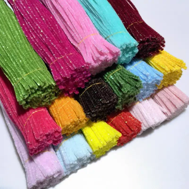 七彩闪光扭扭棒diy材料炫彩亮丝手工郁金香向日葵玫瑰花多色