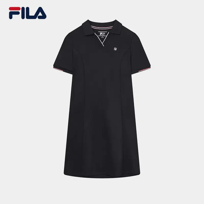 Fila/斐乐女士夏季新款百搭显瘦凉感针织A字版连衣裙 F51W431301A