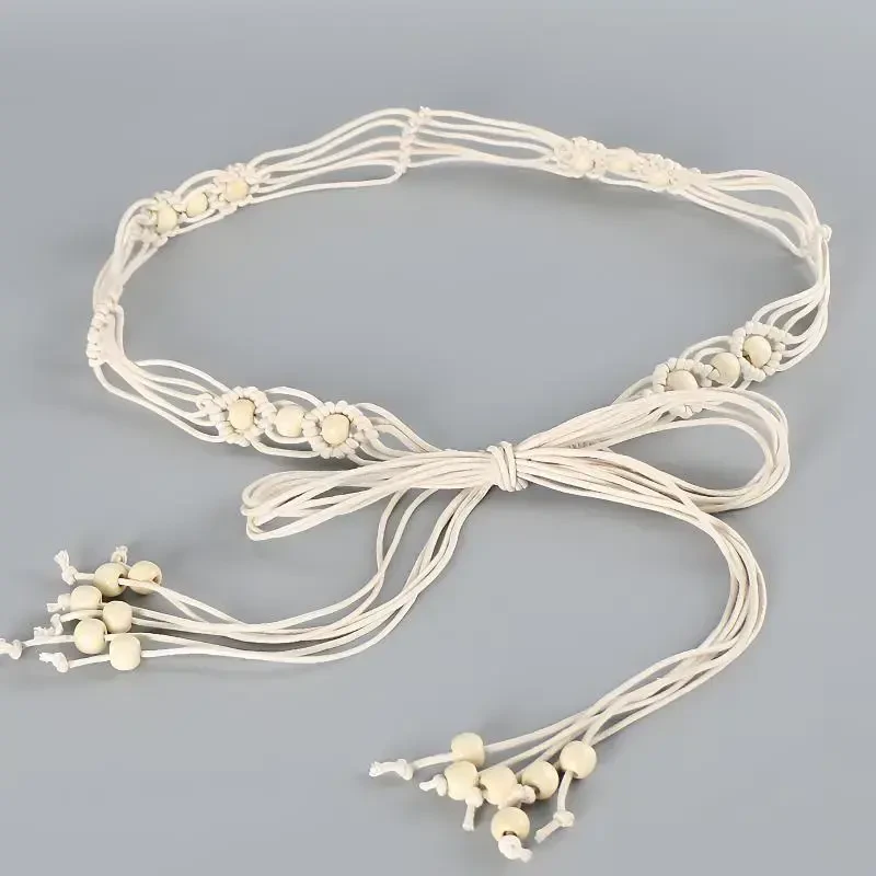 民族风编织腰带女款配裙子复古流苏装饰细腰链连衣裙收腰个性配饰