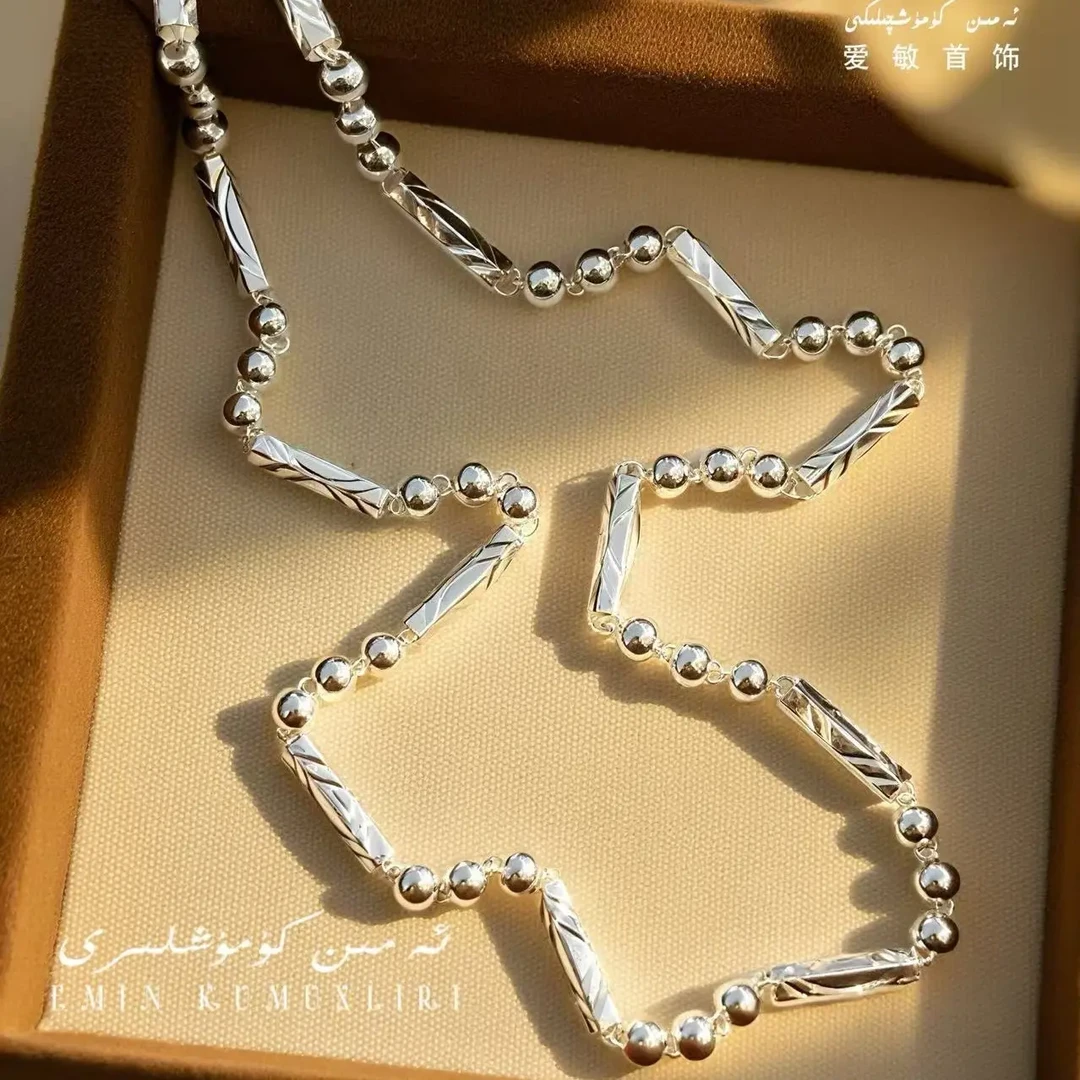 吊坠足银 坠链精致民族风男原创设计多层欧美风镶嵌