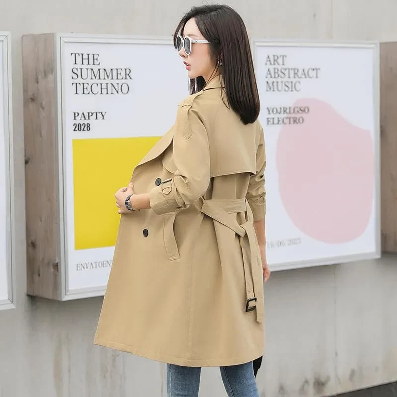 风衣外套女小个子2025新款韩版中长款春秋卡其色秋冬大衣今年流行