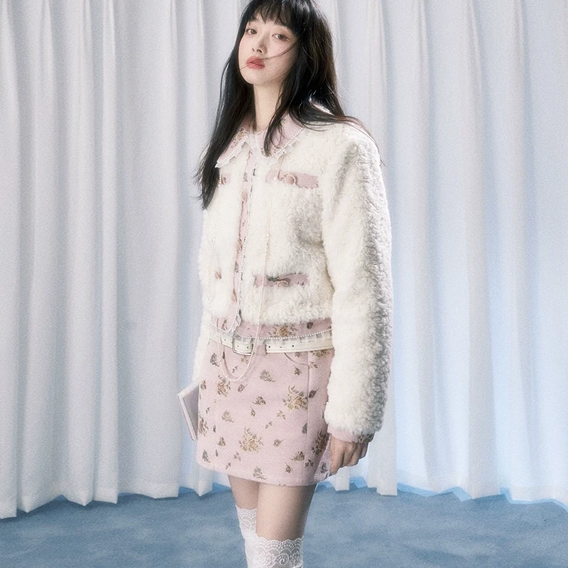 OAKMOO/ "你说鸢尾好甜"厚外套棉服小香风