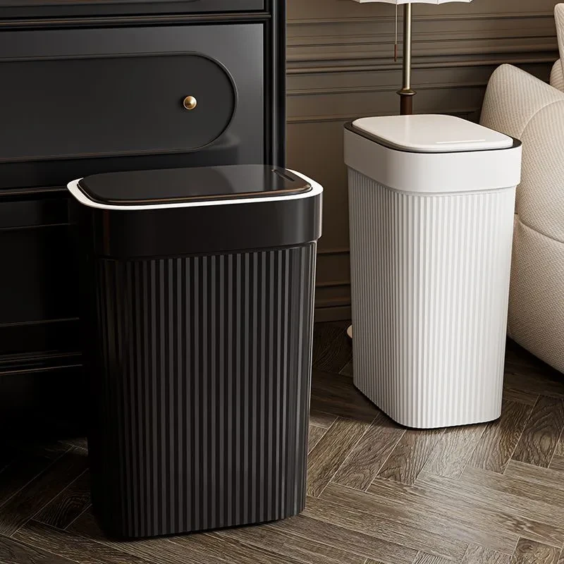 马桶夹缝垃圾桶带盖高颜值厕所卫生间纸篓家用新款大号客厅收纳桶