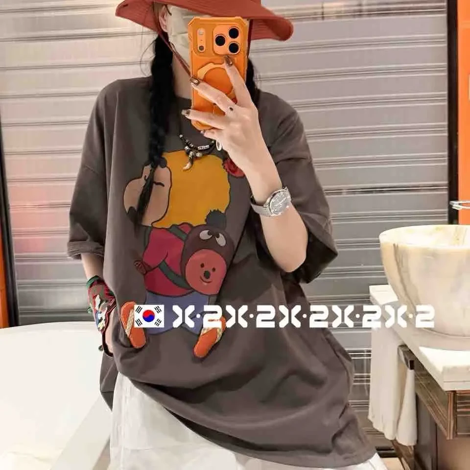 新款潮牌蜡笔小新印花宽松百搭短袖T恤女