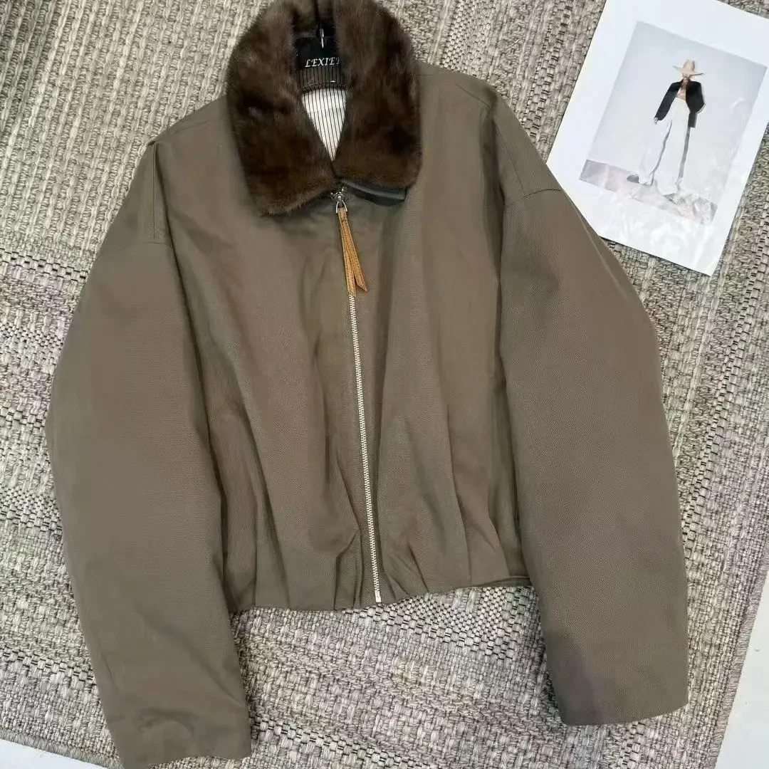 【宠粉专属】酷飒风高级感工装毛领羽绒服