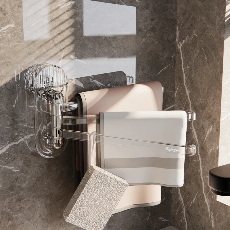 【熠耀】吸盘旋转抹布架轻奢风家用壁挂式沥水架浴室免打孔置物架