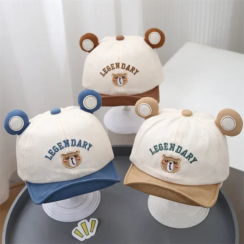 春秋季婴幼儿男女宝宝可爱软檐鸭舌帽儿童卡通遮阳帽男女童棒球帽