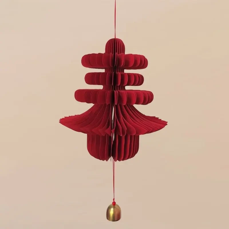 家居日用2025新中式春字立体铜铃挂饰摆件新年春节喜庆装饰挂件