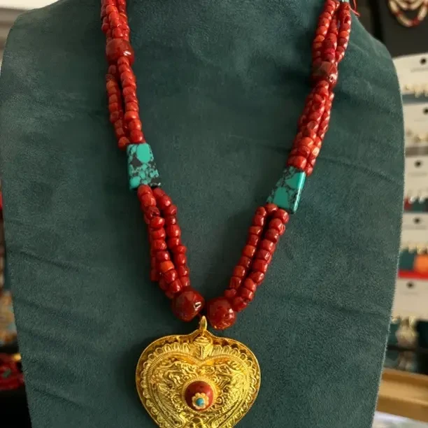 铜吊坠 铜吊坠 手工编织藏式风格 大人小孩通用 可调大小款