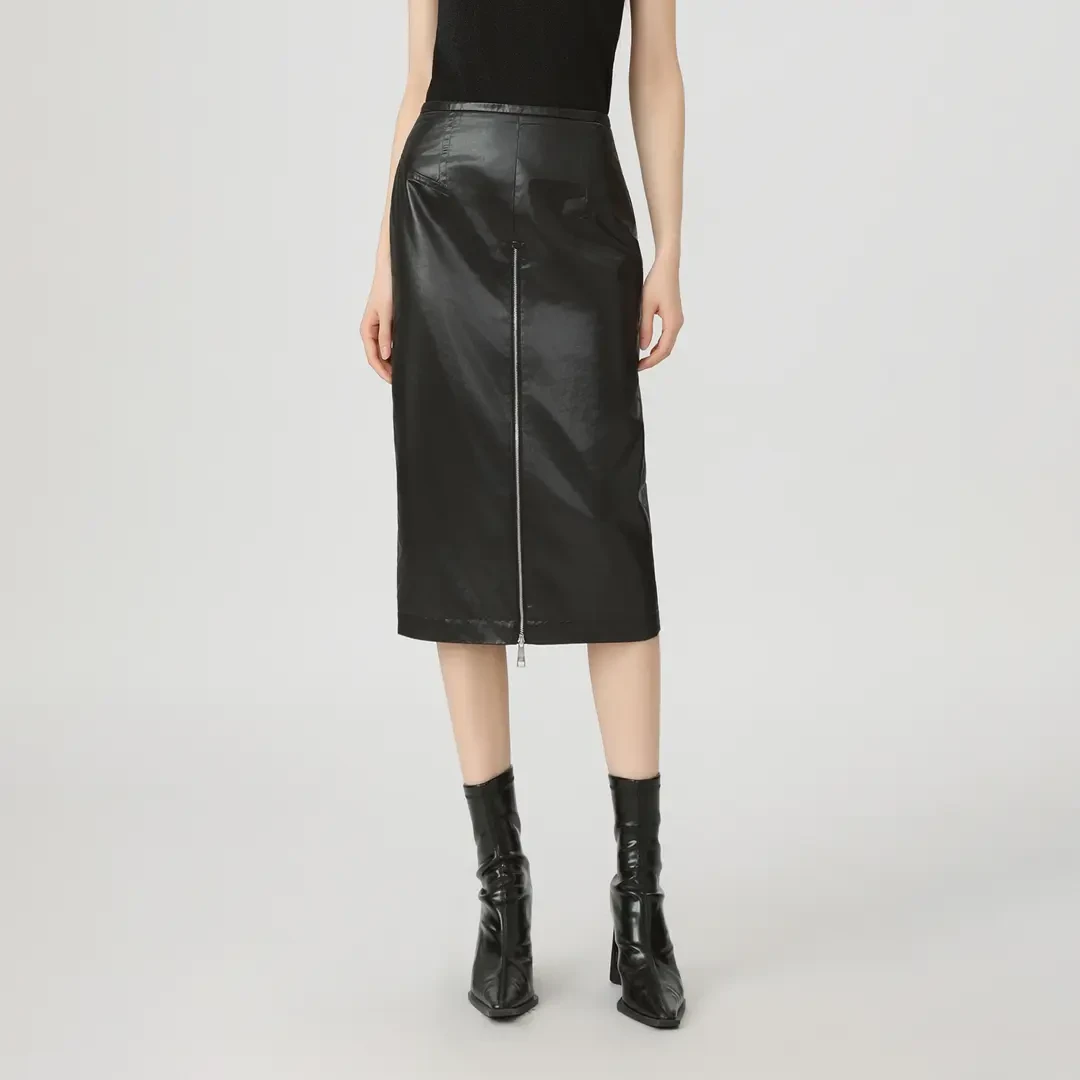 AMASS/阿玛施新款经典高腰时尚气质时尚复古不规则短裙520016