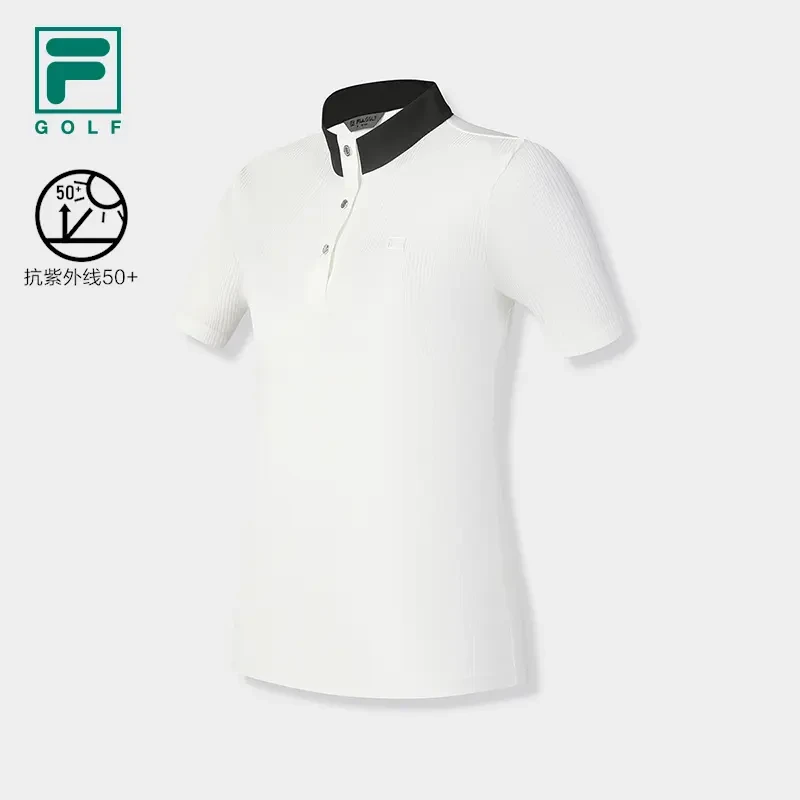 Fila/斐乐女士高尔夫运动polo 夏健身T恤吸汗翻领短袖A11W525119F