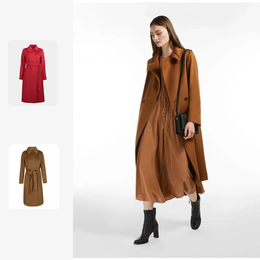 MaxMara【国现 专柜11900】女士羊毛大衣 Bcollag