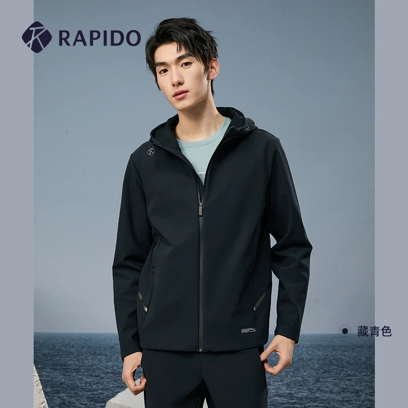 RAPIDO雳霹道春季男子舒适磨毛夹克简约休闲弹力外套CN4Z76G01