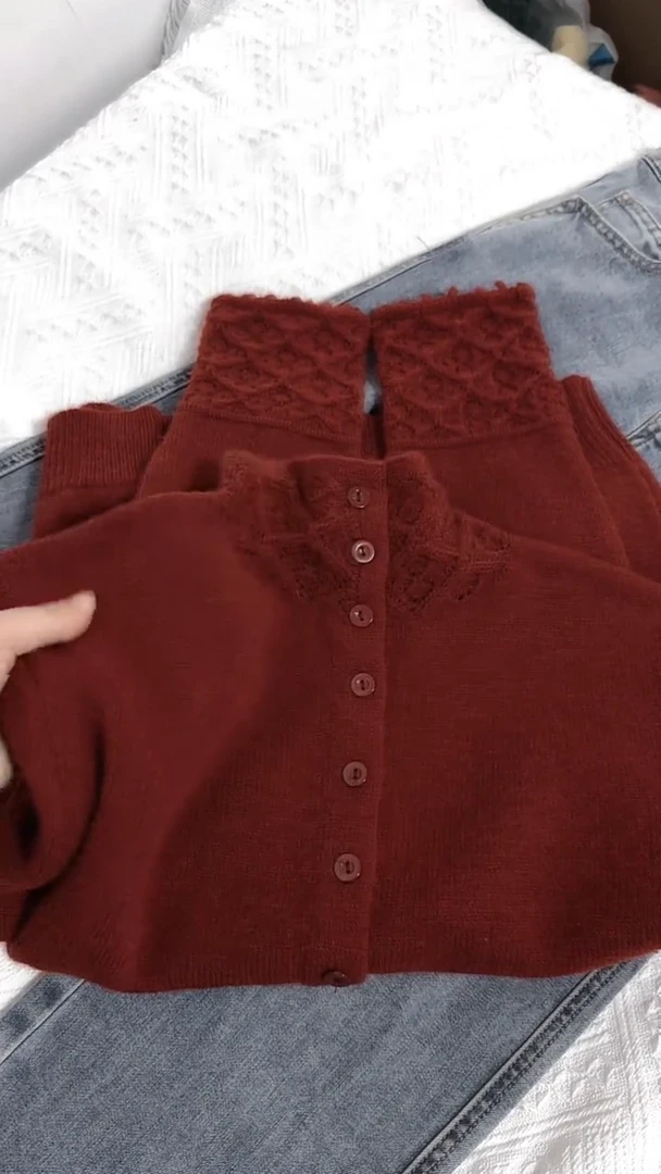 2025秋冬季新款感慵懒风百搭穿搭韩系时尚设计感半高领针织衫上衣