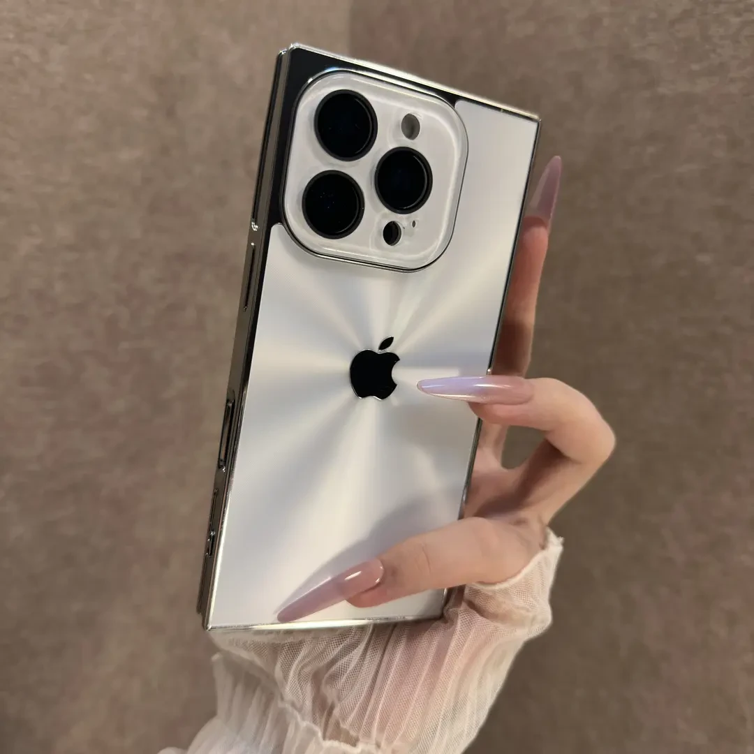 高级感方形极光适用16promax手机壳简约iPhone15全包14创意13