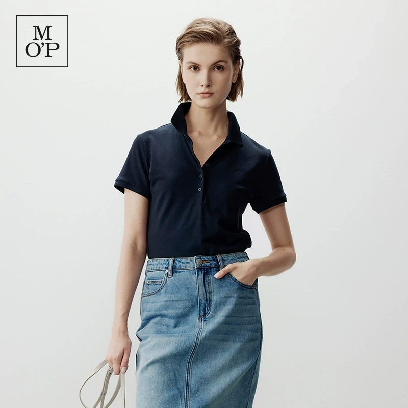 【羊羊专属】Marc O'Polo莱卡纤维翻领修身短袖Polo衫上衣