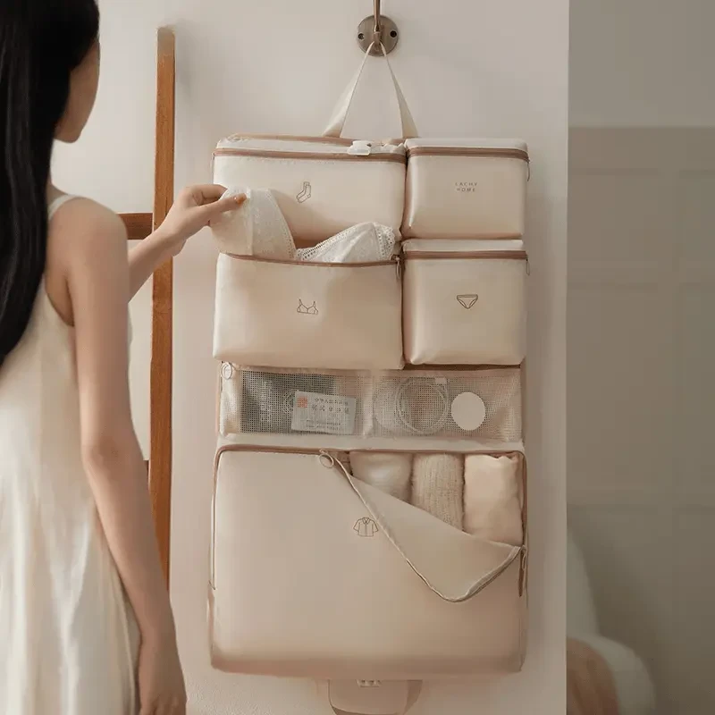 懒人出行包旅行收纳袋行李箱收纳整理包衣物悬挂式分装袋分类出差
