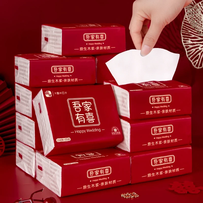 婚宴专用纸巾抽纸订婚宴餐巾纸整箱酒席加厚家用结婚用品抽取式