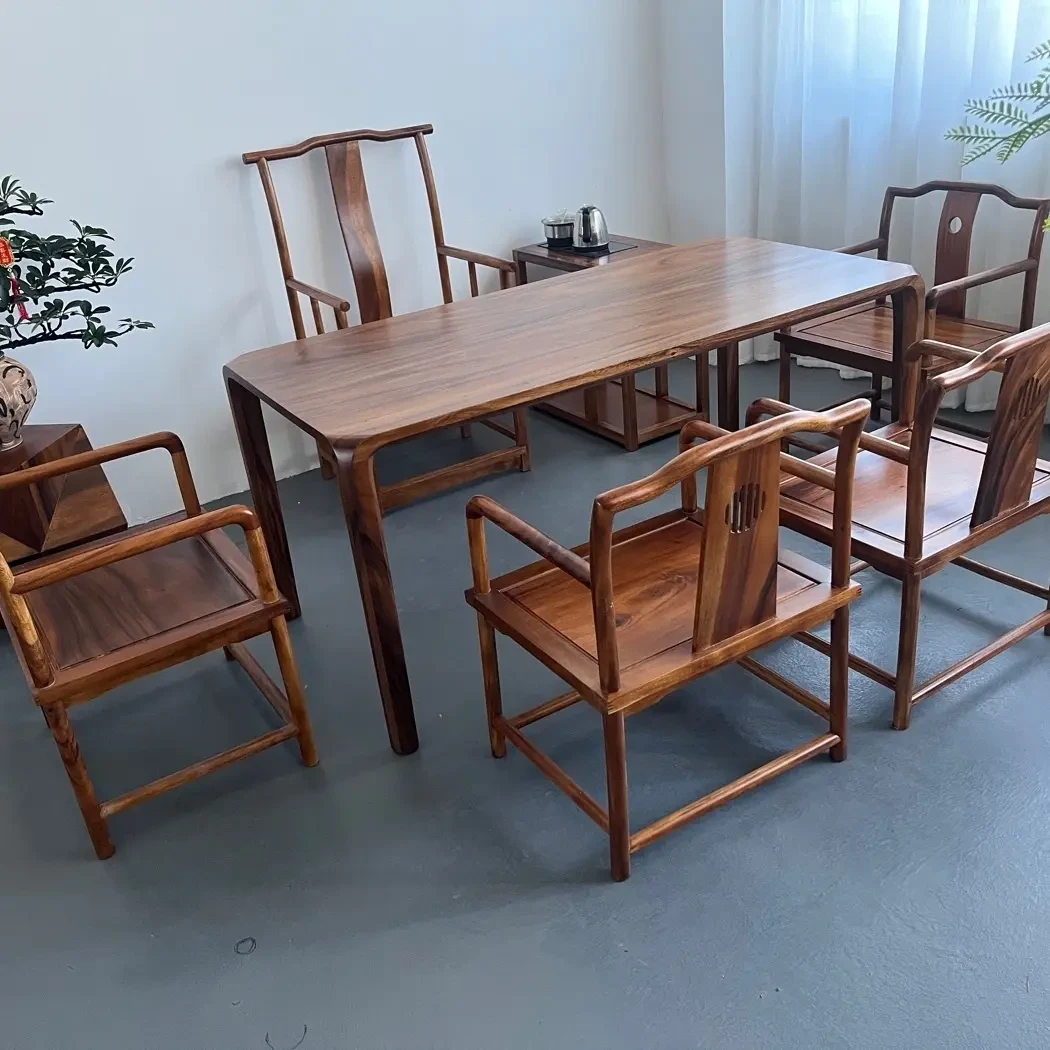 南美胡桃木新中式茶空间适用茶桌茶台茶道