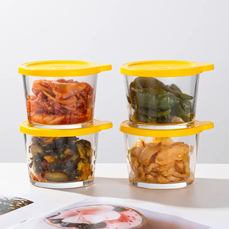 玻璃保鲜小碗带盖家用装咸菜榨菜泡菜分装碗保鲜盒储物罐子m