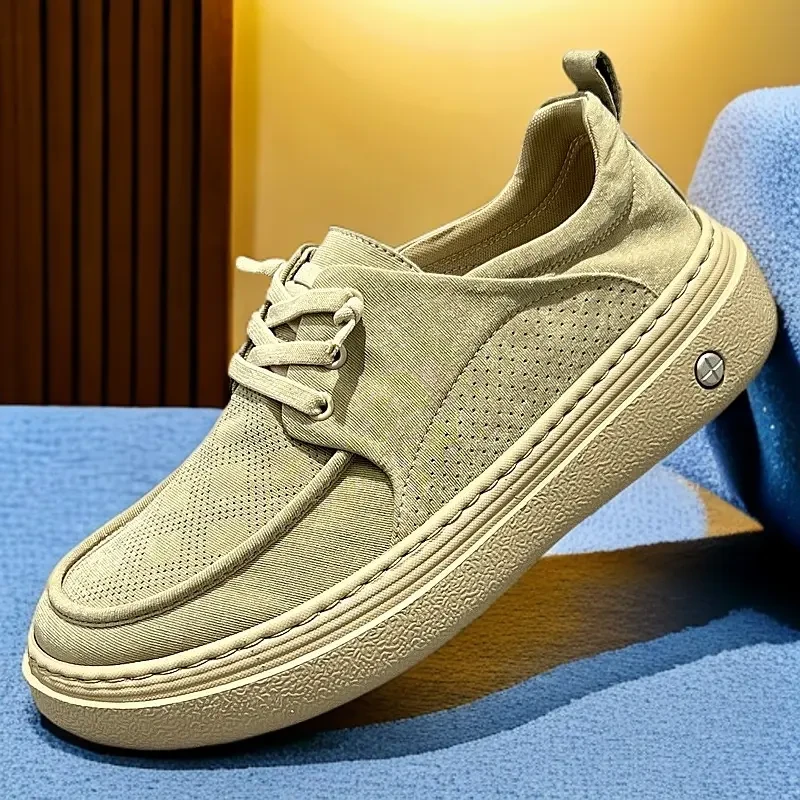 2025夏季新款男鞋冰丝布鞋透气柔软舒适软底轻便休闲鞋一脚蹬板鞋