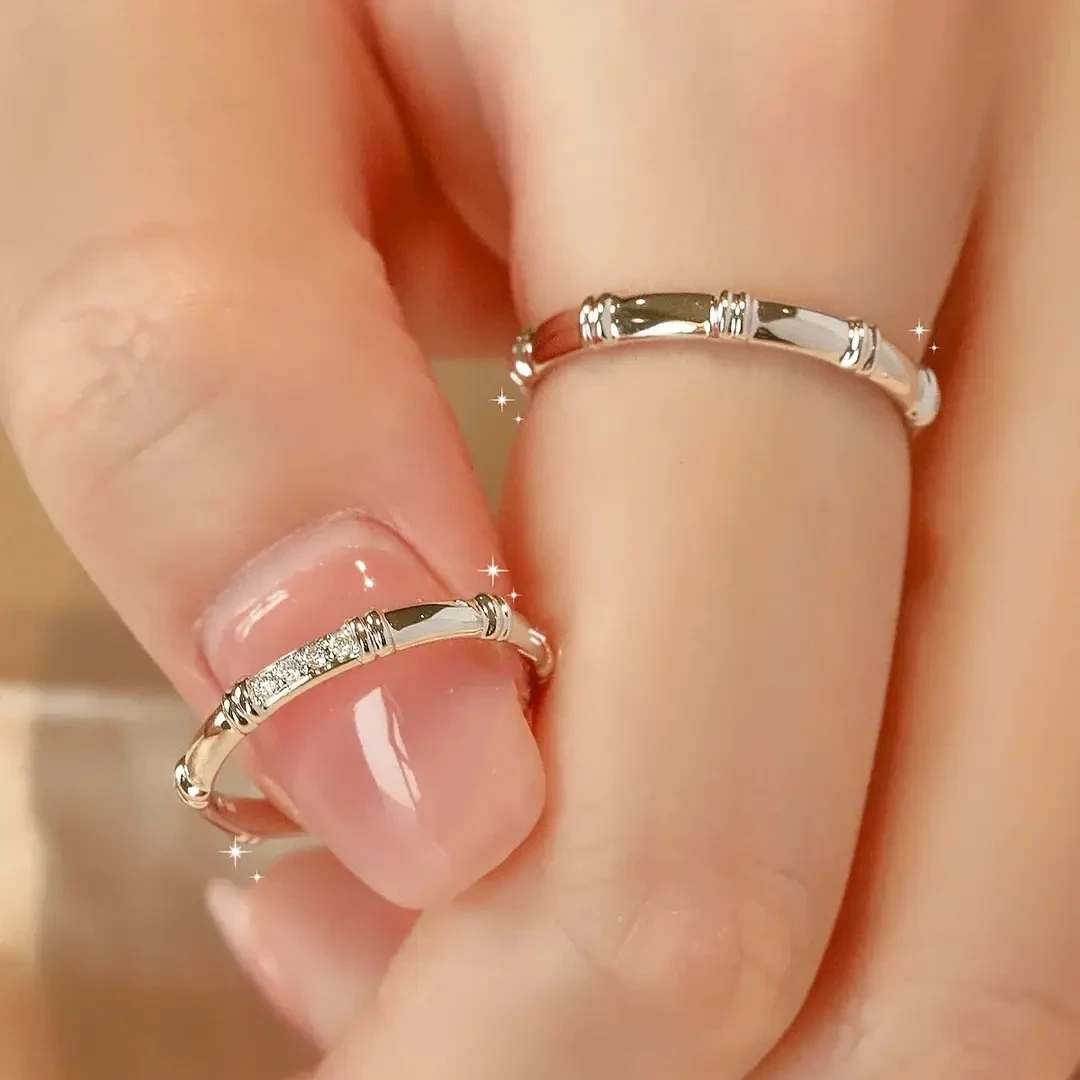 足银戒指 999银都纯银情侣戒指对戒开口简约情人节礼物生日礼物