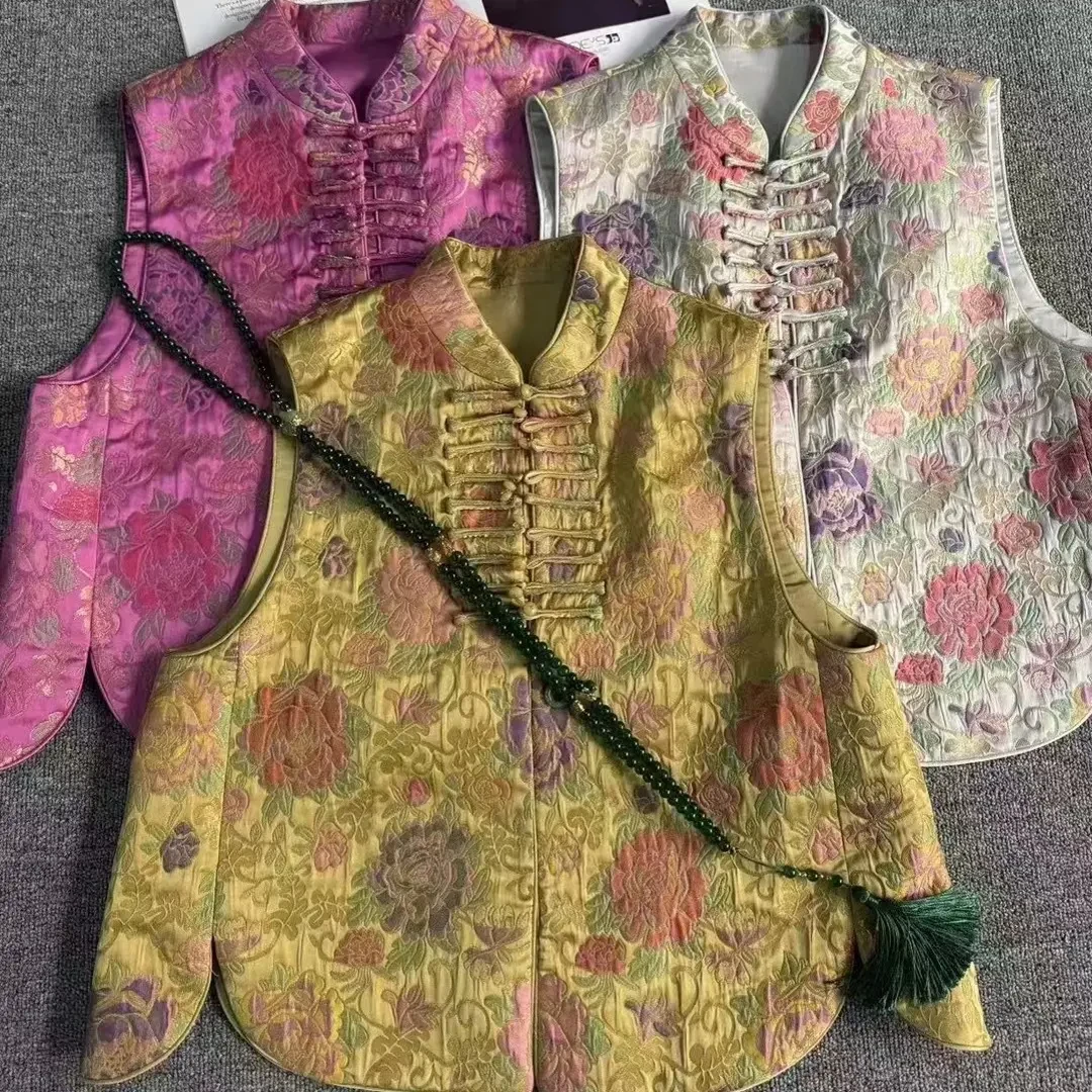 名媛家时尚精品新中式高版本提花马甲