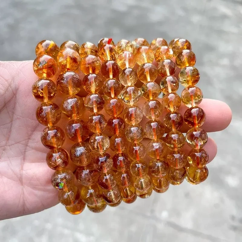 天然黄水晶紫水晶招财手链白水晶绿幽灵粉水晶男女转运手串阿宝