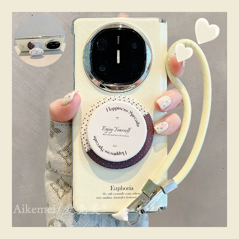 适用华为mateX6折叠屏手机壳MateX5典藏版简约英文matex3磁吸支架