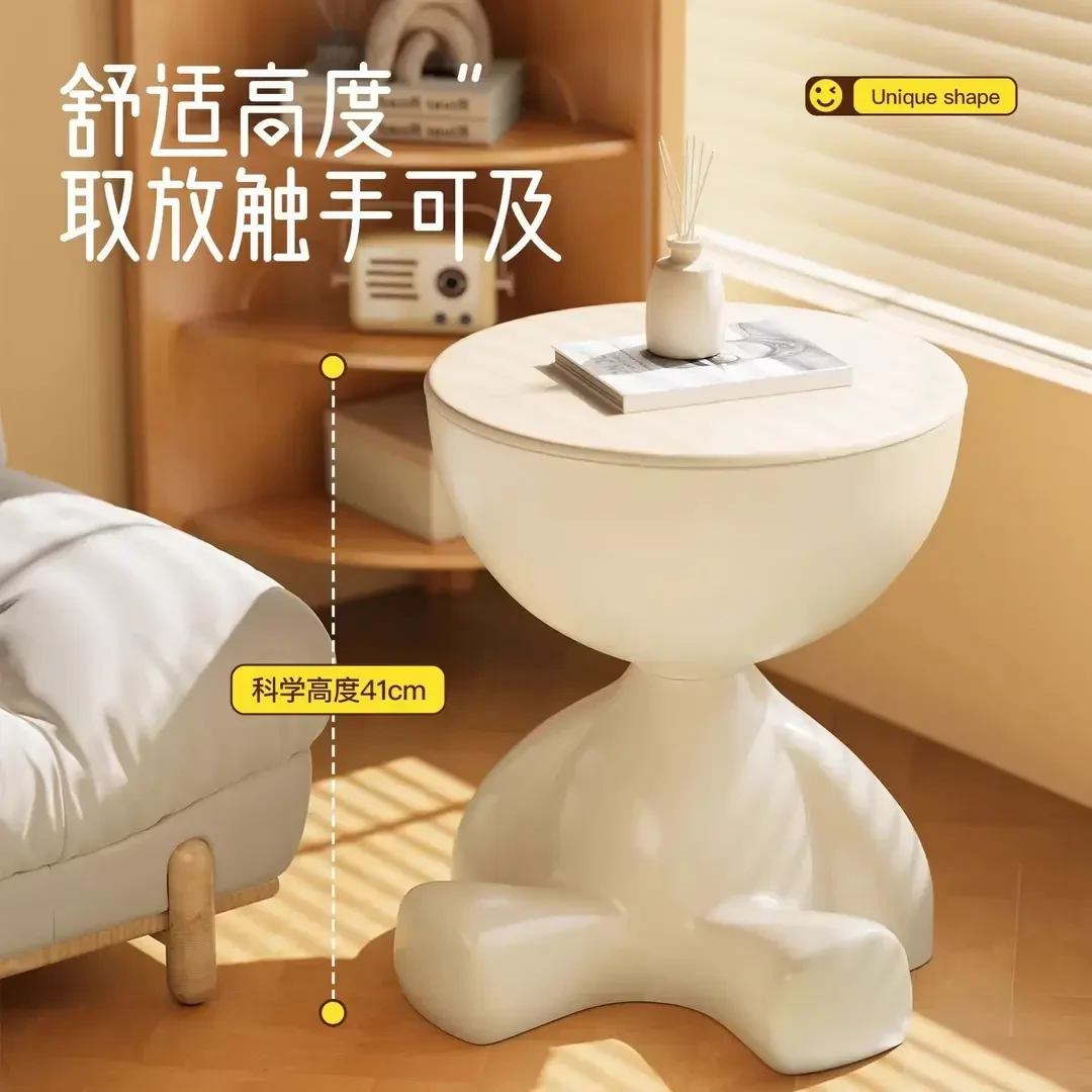 床头柜简约现代奶油风卧室床边柜小型置物架家用沙发迷你边几柜子
