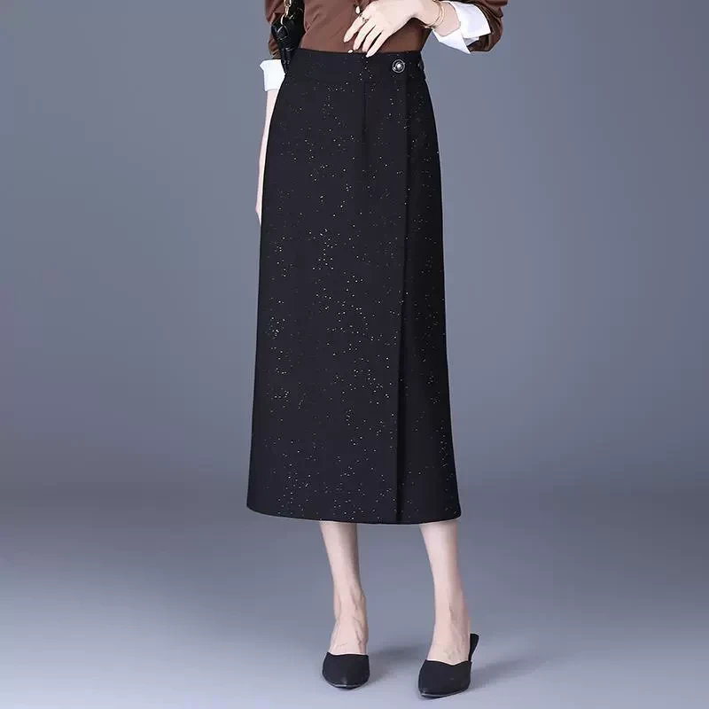 闪闪星空包臀筒裙女春季2025年新款显瘦中长裙气质一片式半身裙子