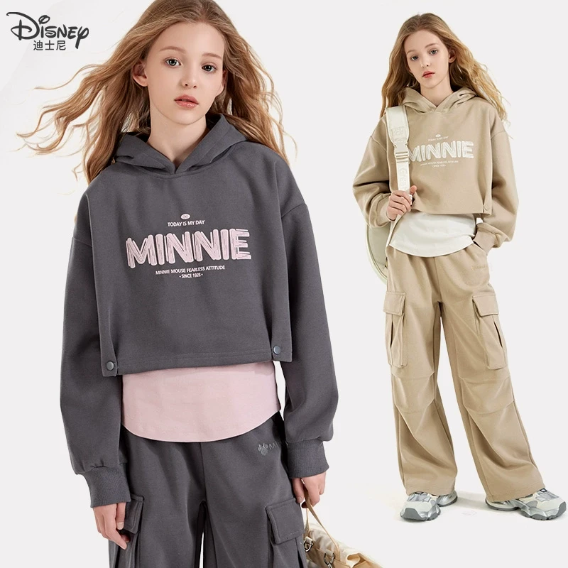 女童运动套装春季新款儿童连帽卫衣工装长裤长袖打底衫三件套大童