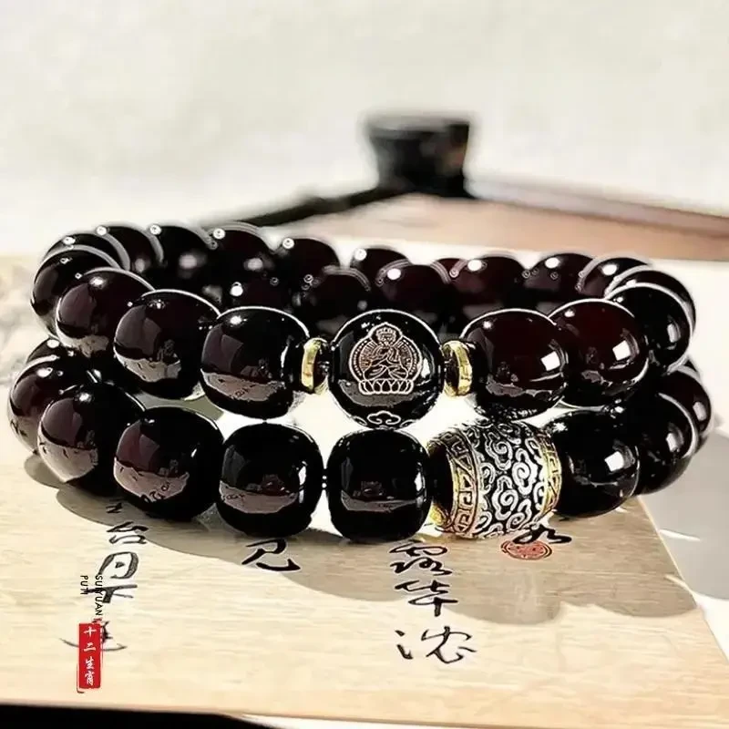 【生肖守护】糖心老料菩提双圈手串（男女款）