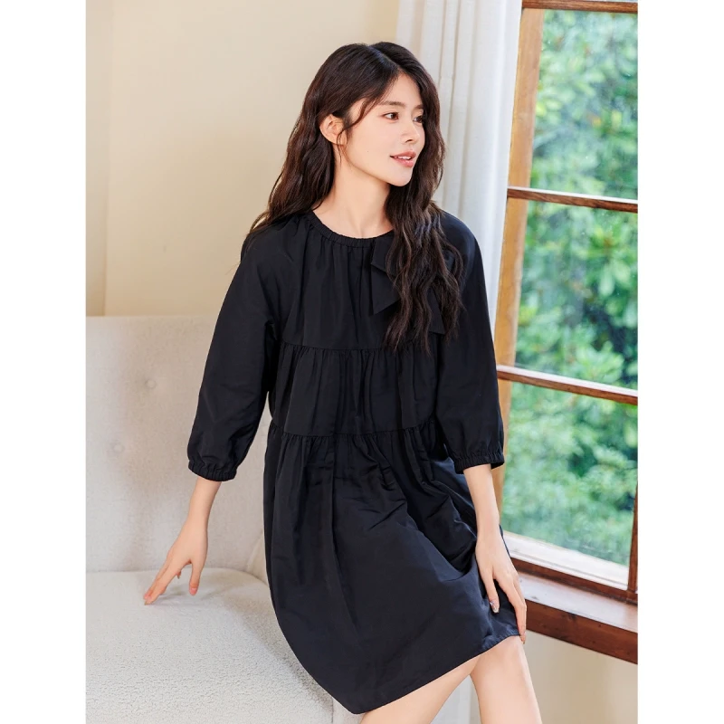 【Fy】个性设计感宽松洋气连衣裙2025春季新款专柜撤柜品牌女装