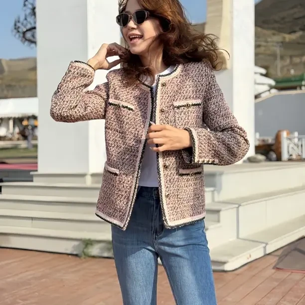 法式显瘦短款小香风外套