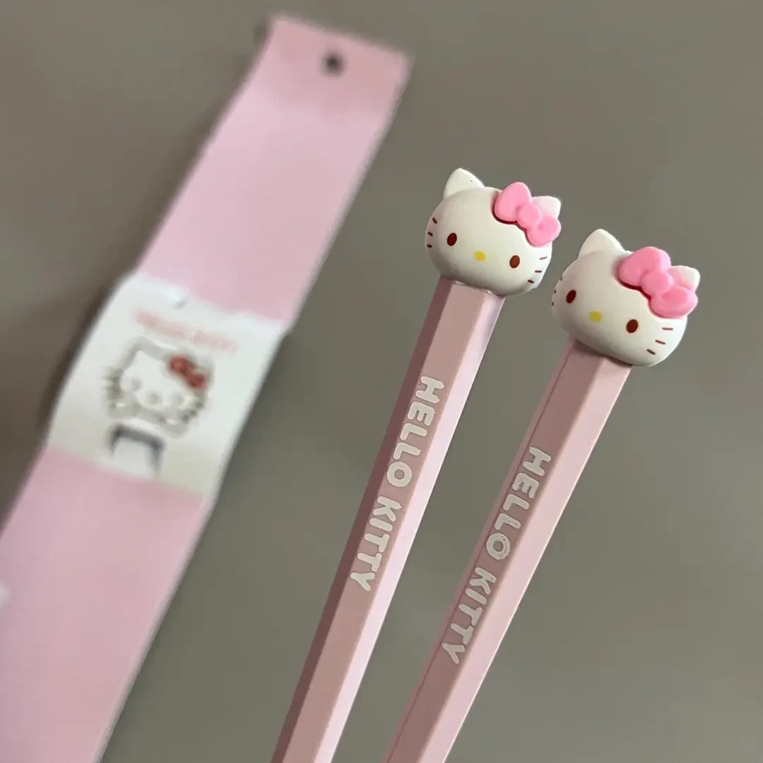 新款高颜值卡通美乐蒂筷子Kitty玉桂狗不发霉家用便携筷子