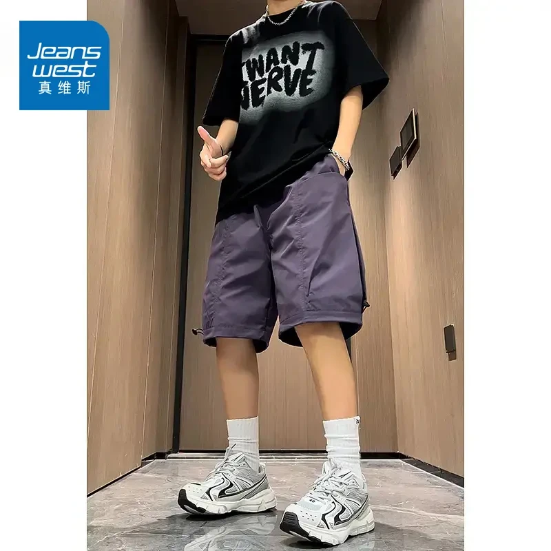 真维斯2025夏季工装短裤男潮款直筒宽松百搭五分裤新款休闲裤子男