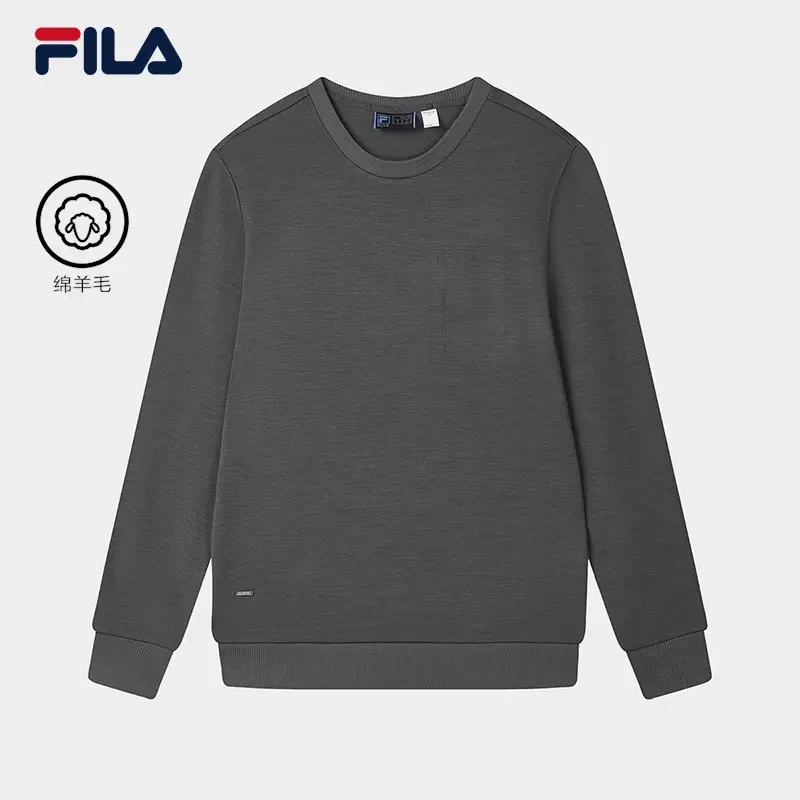 Fila/斐乐男士【高质感绵羊毛卫衣】春季亲肤圆领套头衫F11M512207F