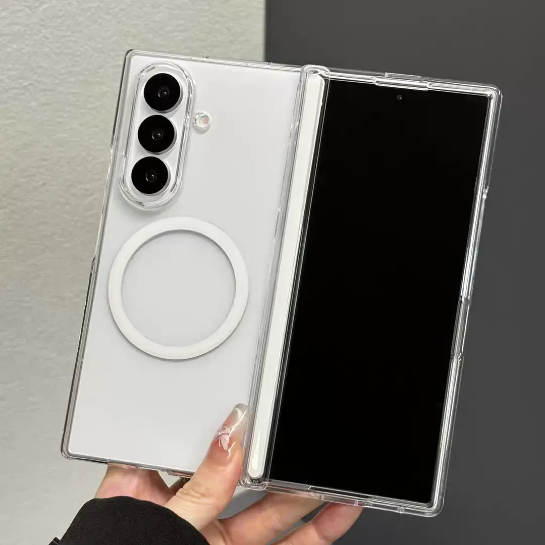 适用三星GalaxyZFold7手机壳ZFold6透明全包5防摔0透4内置磁吸W25