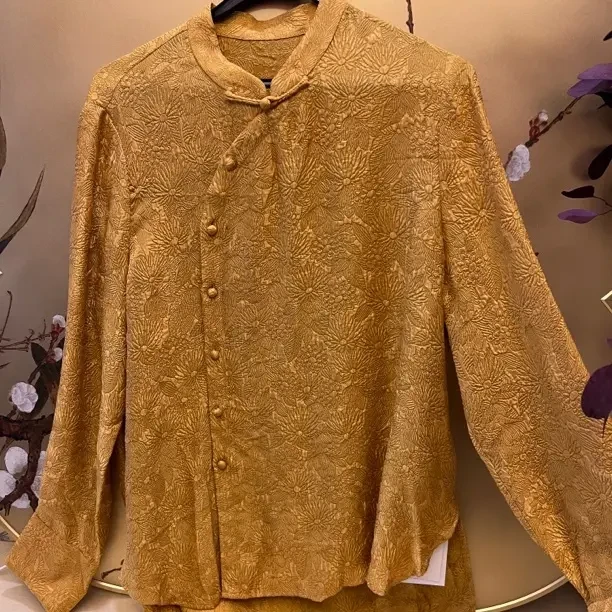 新中式国风重工水绒棉提花时尚女士长袖上衣百搭显瘦