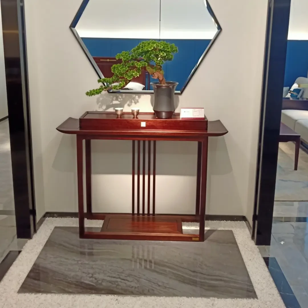 新中式乌金木实木玄关桌客厅入户靠墙供桌条案