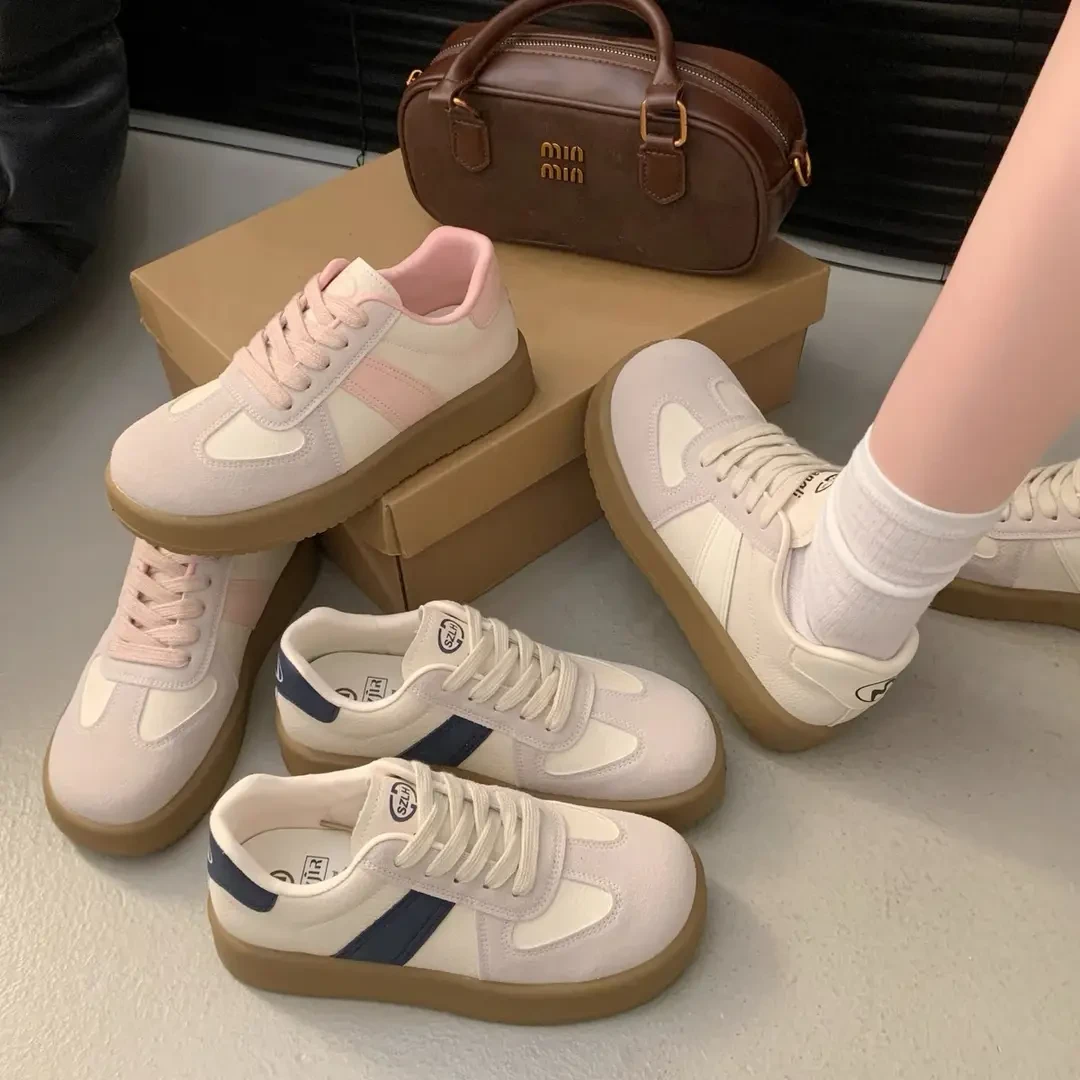 超软～2025时尚百搭新款春夏小白鞋女款百搭厚底运动休闲板鞋A831