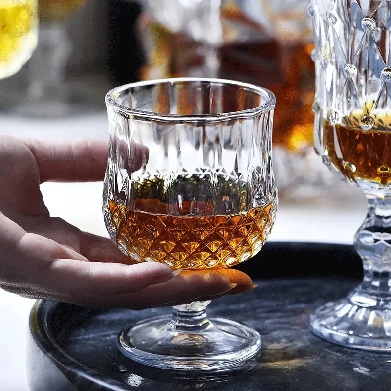 【6只装大号】ins欧式高颜值加厚玻璃杯鸡尾高脚杯家用杯子创意xz