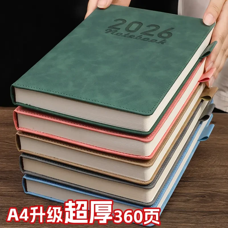 笔记本本子超厚大学生a5皮面商务记事本厚复古简约韩版日记本批发