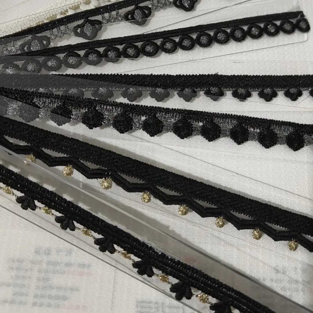 致远花边法式轻奢水溶金线蕾丝窗帘侧边立边装饰窄边布艺辅料花边