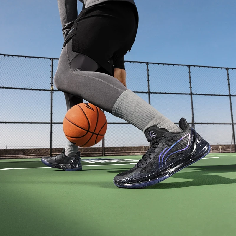 李宁官方利刃4V2篮球鞋男鞋支撑比赛减震耐磨防滑运动球鞋ABAU037