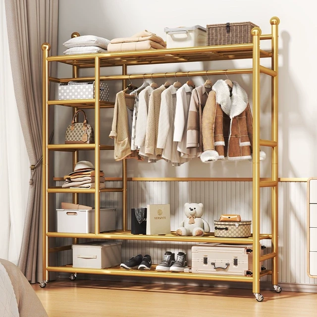 挂衣架落地家用房间挂衣服架子移动室内晾衣架卧室衣架简易衣帽架