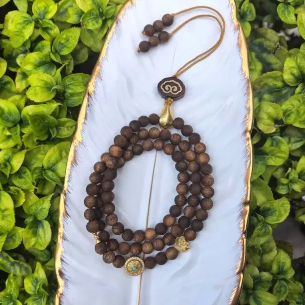 沉香【沐珠】原创设计款定制系列沉香奇楠沉香手串真品手串108颗