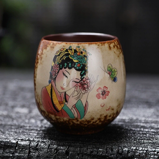 粗陶复古柴烧主人杯陶瓷大茶杯茶盏家用手工品茗杯单杯个人专用杯