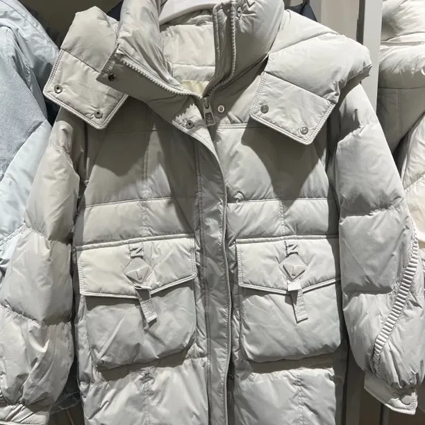 VVFUSHI 02509新款设计感中长款女气质百搭简约通勤羽绒服外套